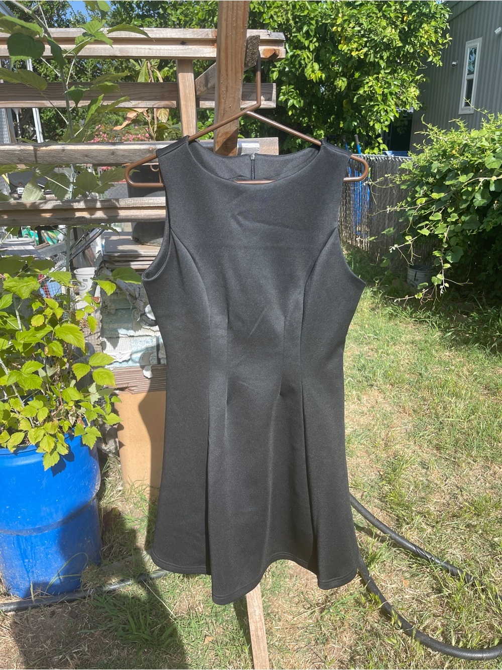 Classic Black Sleeveless Fit-and-Flare Dress